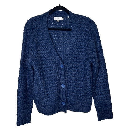 Molly Bracken Open-Knit Button-Front Cardigan - Picture 3 of 11